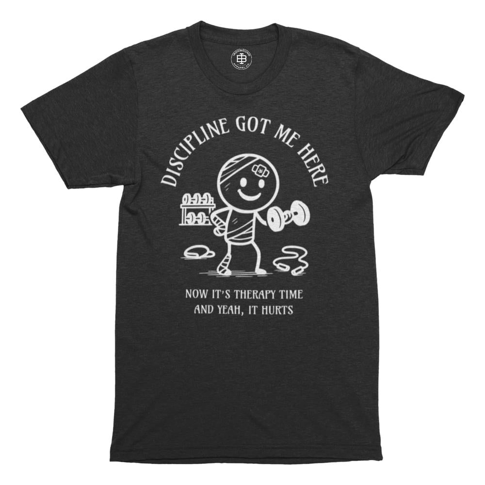 Discipline Got Me Here – T-Shirt-T-Shirt-Ironbound Apparel-Dark Grey Heather